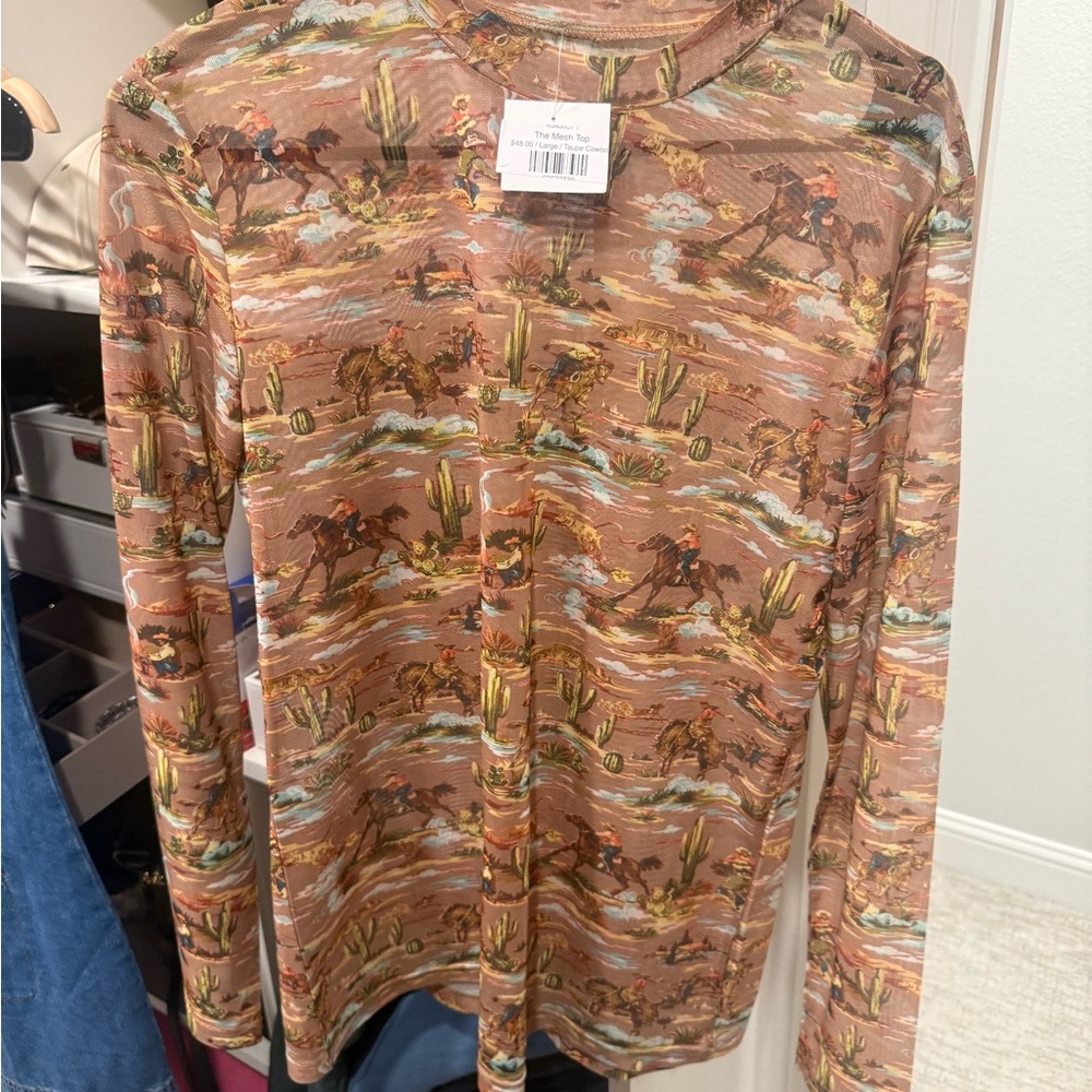 Men's Western Print Shirt